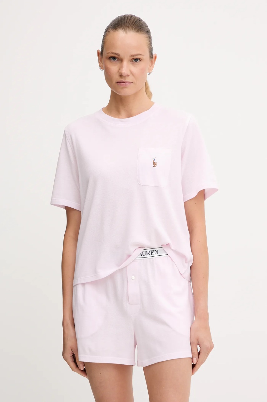 

Пижама Polo Ralph Lauren дамска в розово 4P0205, Розов