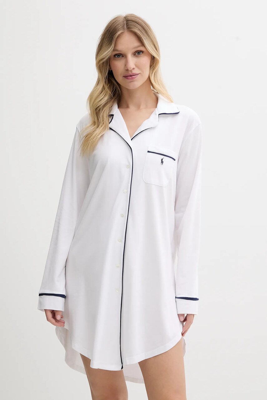 Levně Noční košilka Polo Ralph Lauren dámská, bílá barva, 4P0230