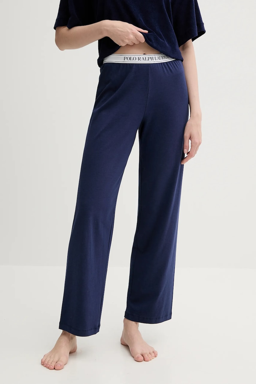 Levně Pyžamové kalhoty Polo Ralph Lauren dámské, tmavomodrá barva, 4P0290
