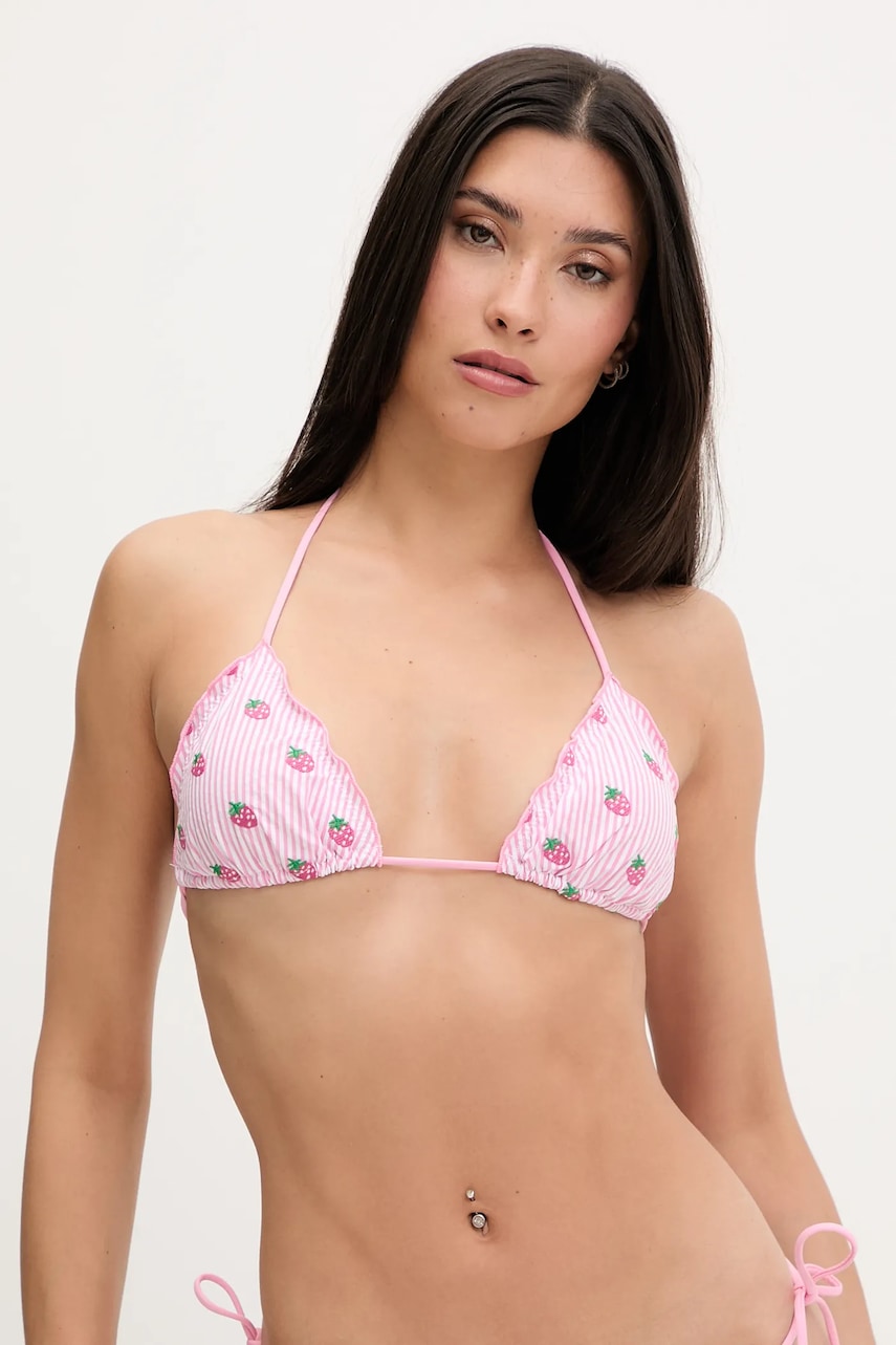 MC2 Saint Barth sutien de baie culoarea roz, cupa usor rigidizata, SAG0004