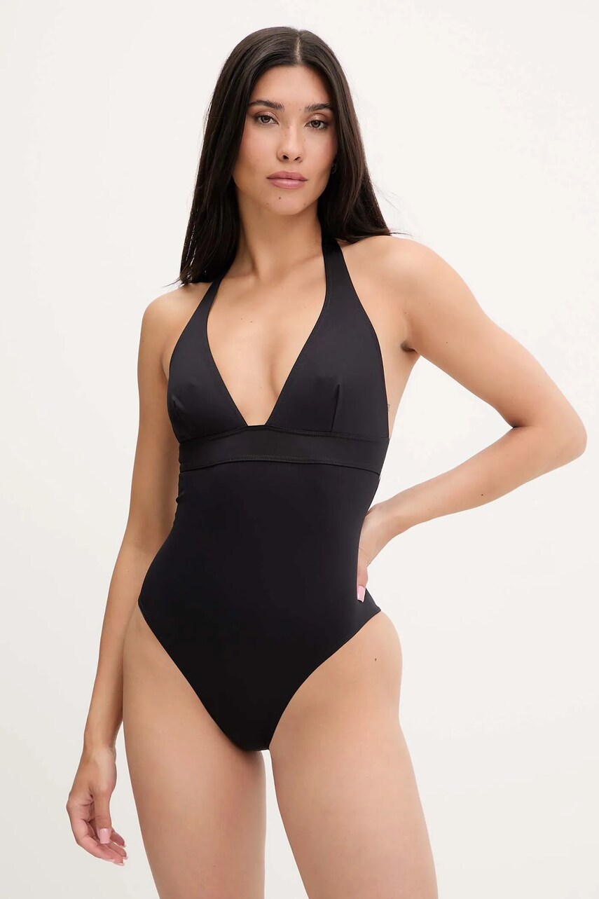 MC2 Saint Barth costum de baie dintr-o bucata culoarea negru, cupa moale, MARN001