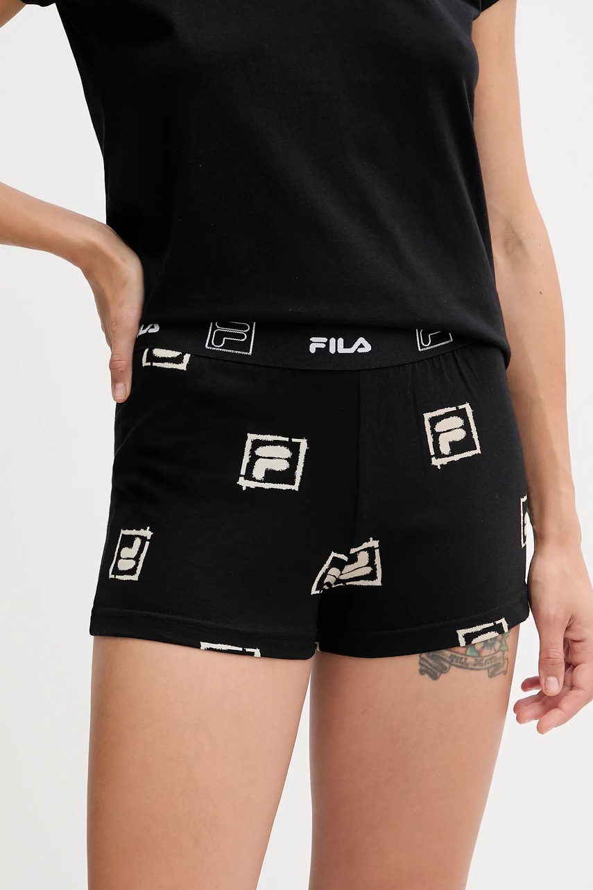 Хлопковая пижама Fila цвет чёрный хлопковая FPS4208
