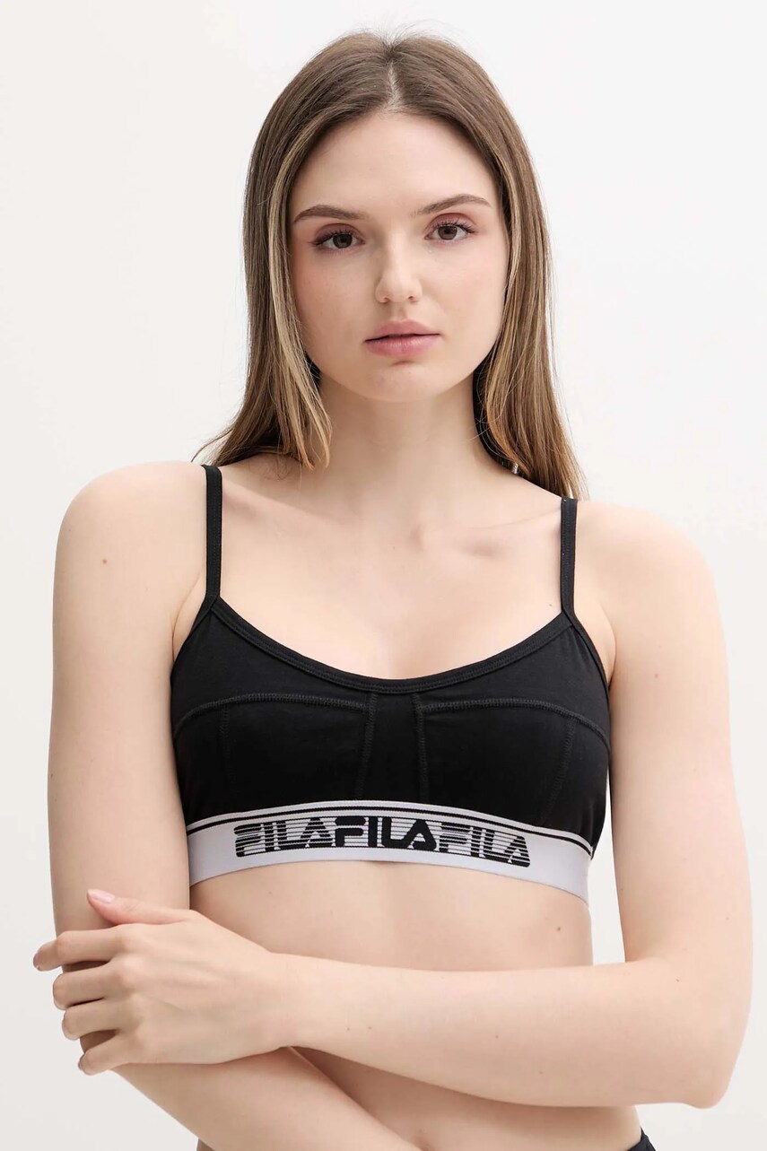Fila sutien culoarea negru, uni, FU6325