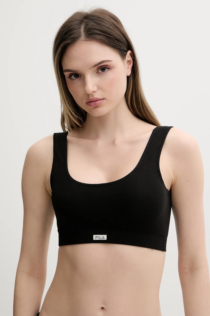 Fila sutien culoarea negru, uni, FU6318