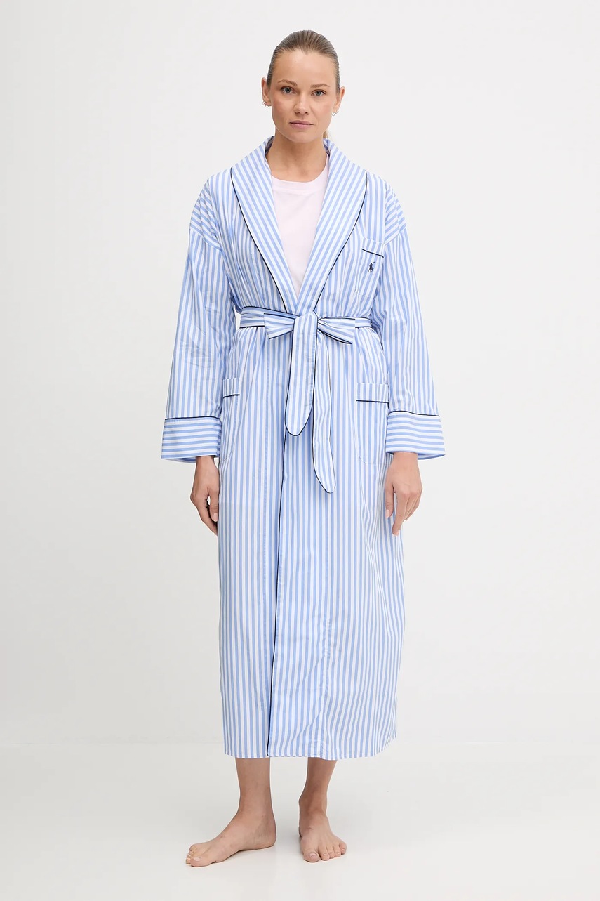 

Памучен халат Polo Ralph Lauren в синьо 4P0190, Син