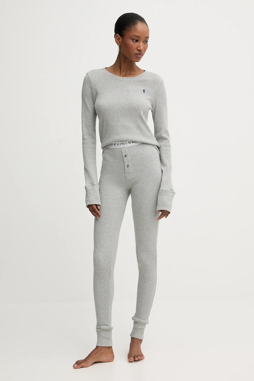Levně Pyžamo Polo Ralph Lauren dámské, šedá barva, 4P0660