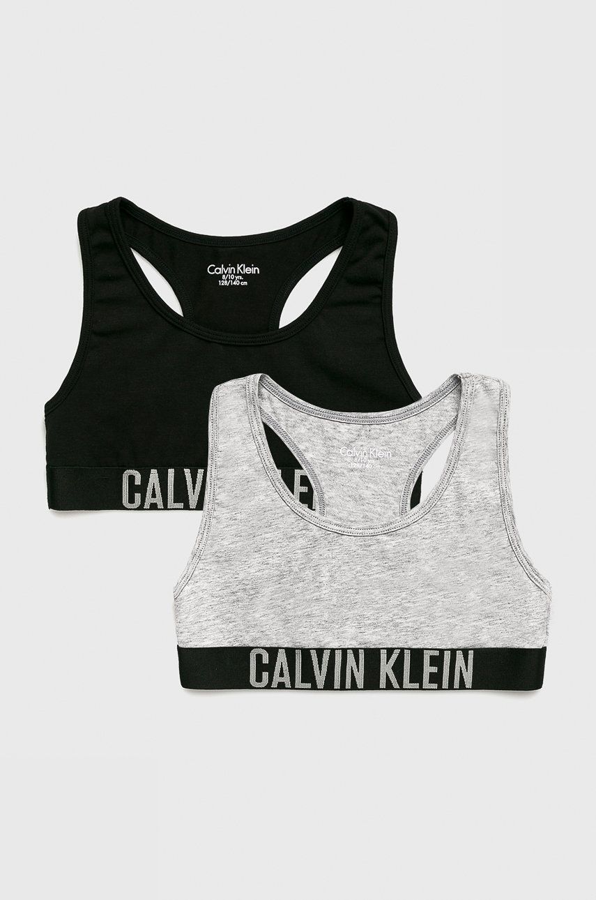 Calvin Klein Underwear - Dětská podprsenka 128-176 cm (2-pack) - šedá - Hlavní materiál: 95% Bavlna