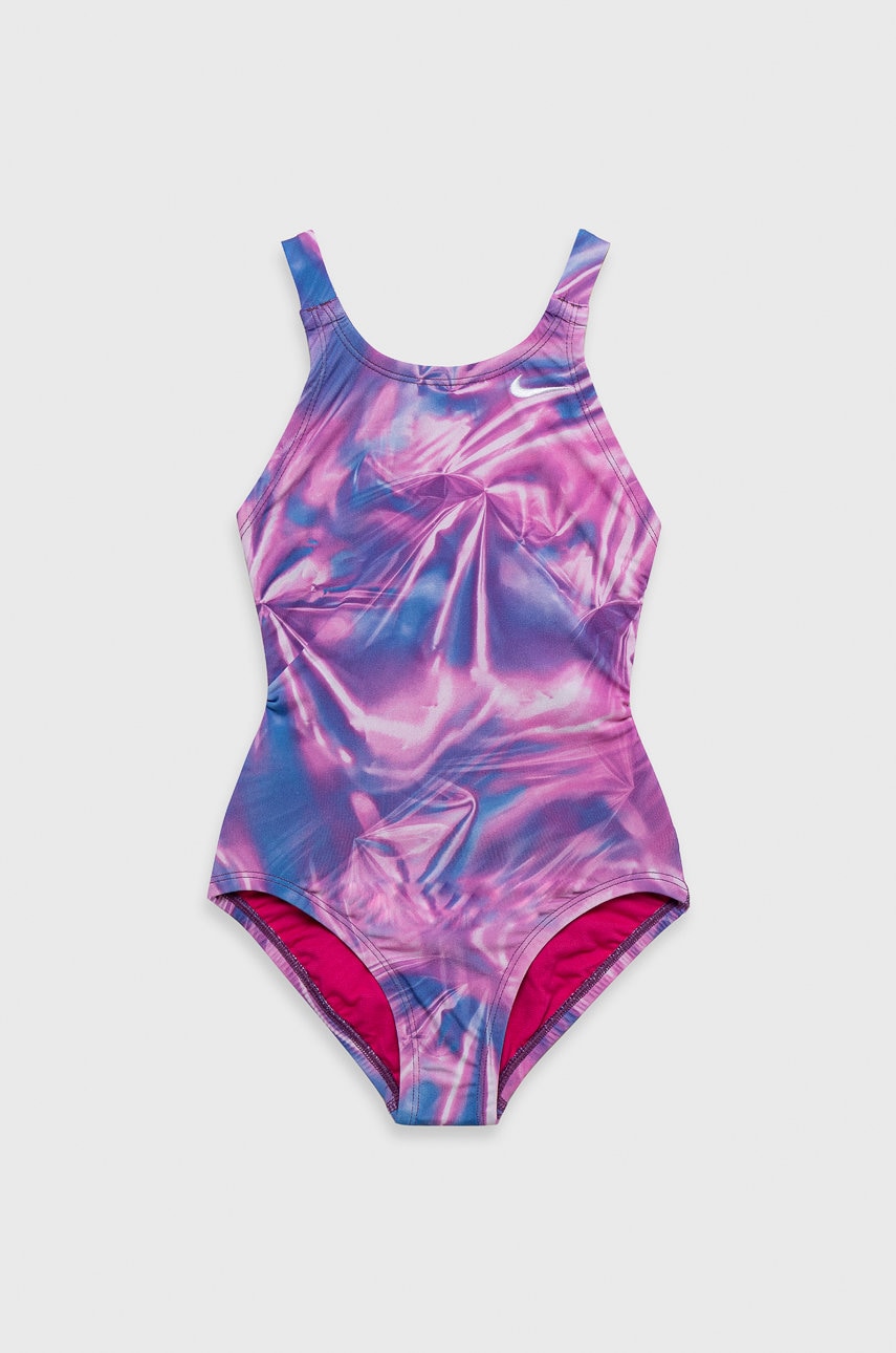 Nike kids costum de baie dintr-o bucată pentru copii culoarea violet