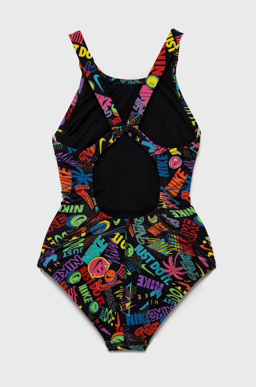 

Суцільний дитячий купальник Nike Kids колір чорний