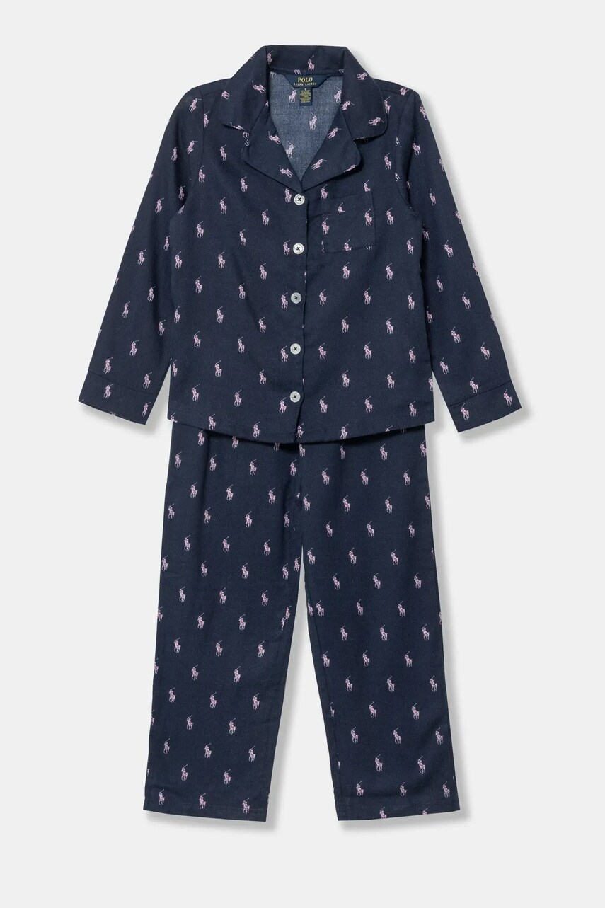 Levně Dětské bavlněné pyžamo Polo Ralph Lauren tmavomodrá barva, 4P0034