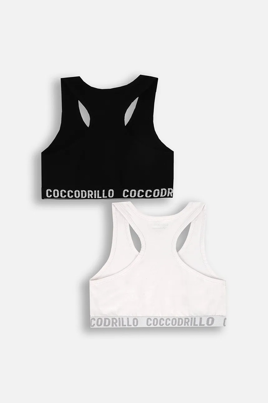Детский спортивный бюстгальтер Coccodrillo 2 шт цвет белый BASIC UNDERWEAR