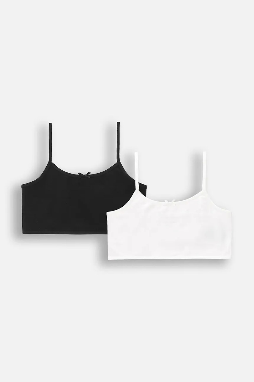 Levně Dětská podprsenka Coccodrillo 2-pack bílá barva, BASIC UNDERWEAR