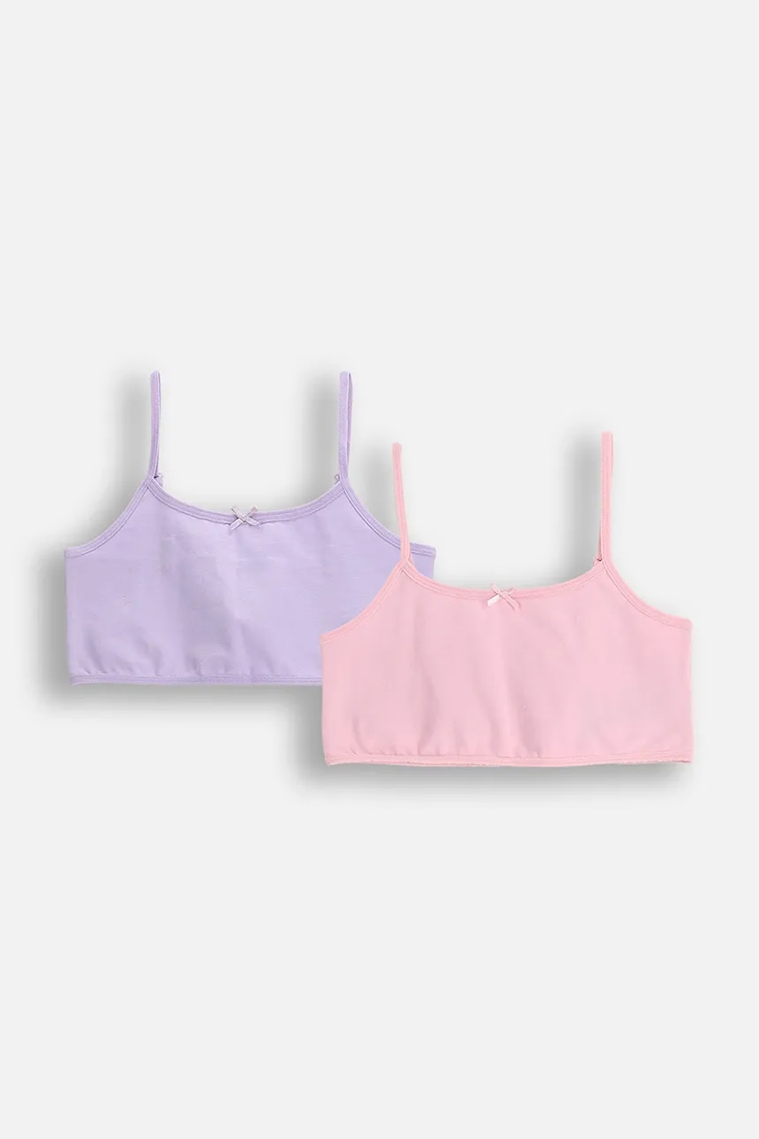 Coccodrillo sutien fete 2-pack culoarea roz, BASIC UNDERWEAR