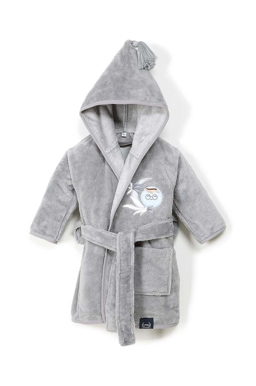 Детский халат La Millou FLY ME TO THE MOON SKY S цвет серый Детский халат La Millou FLY ME TO THE MOON SKY S цвет серый