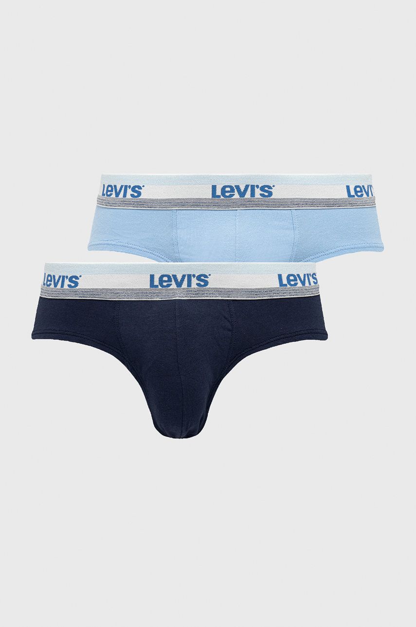 Levi's Slipy (2-pack) męskie kolor niebieski