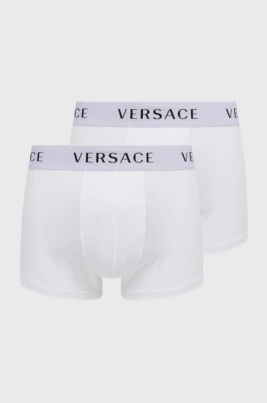 Boxerky Versace ( 2-pak) pánské, bílá barva - bílá -  Hlavní materiál: 94% Bavlna