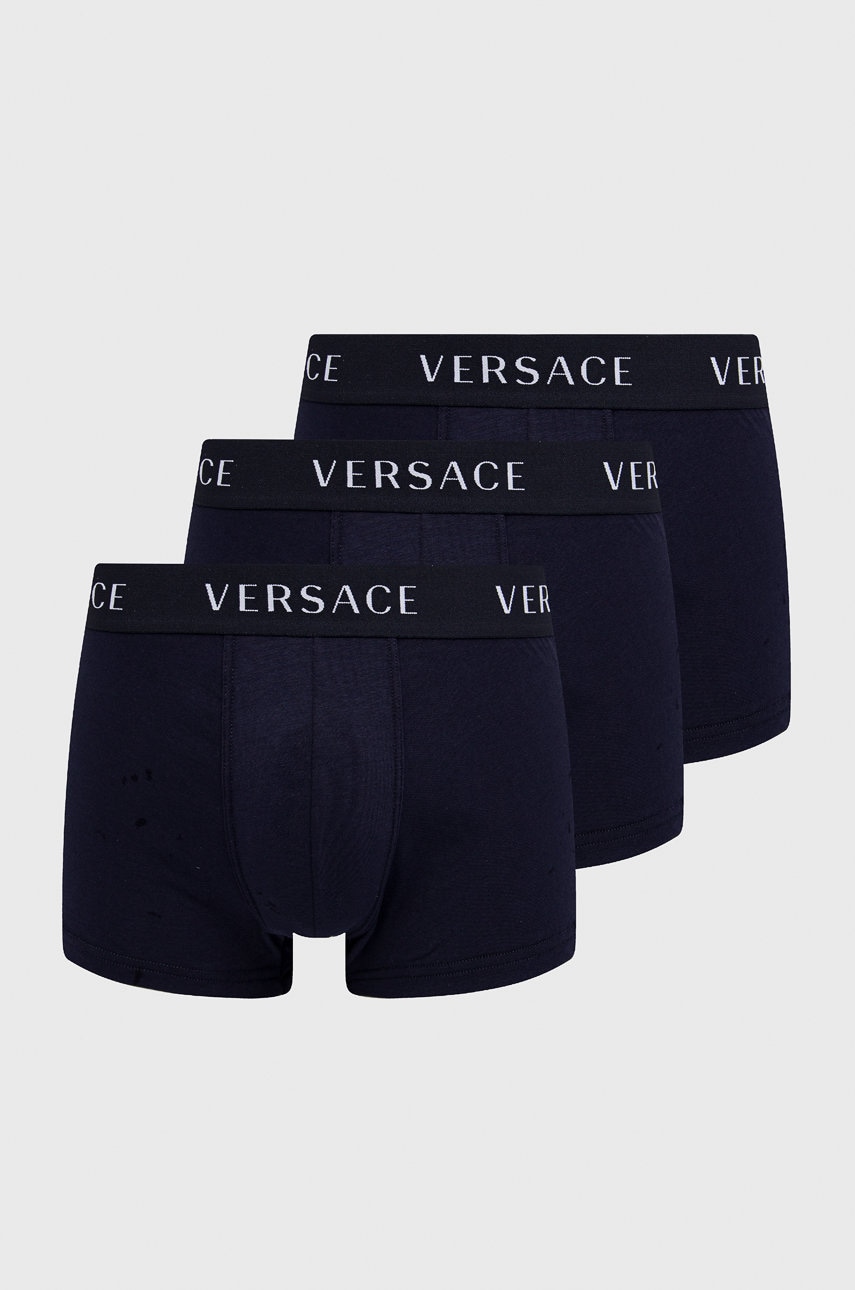 Boxerky Versace (3-pack) pánské, tmavomodrá barva, AU04320