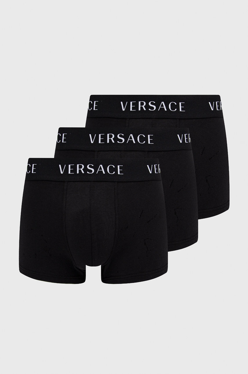 Versace boxeri (3-pack) bărbați, culoarea negru