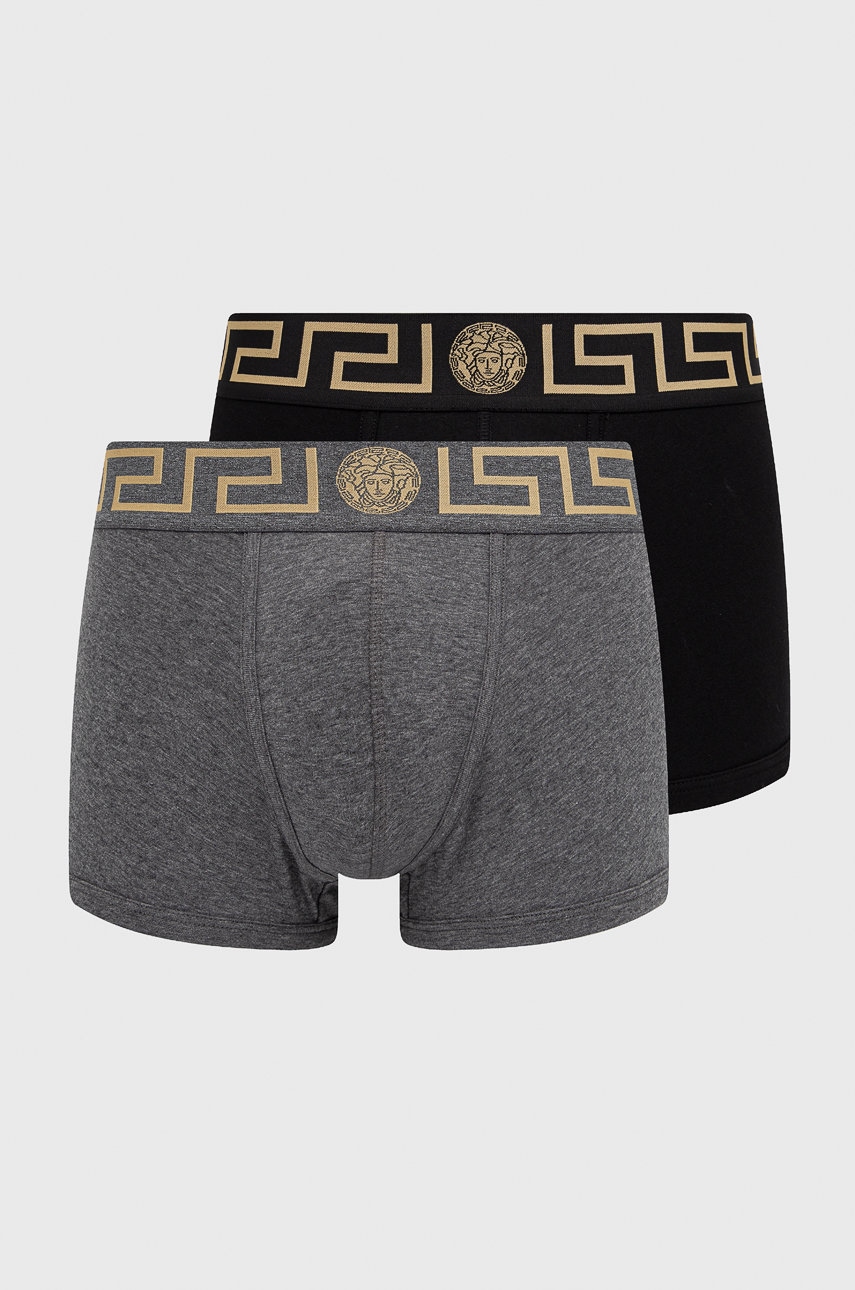 Levně Boxerky Versace pánské, černá barva, AU10181 A232741