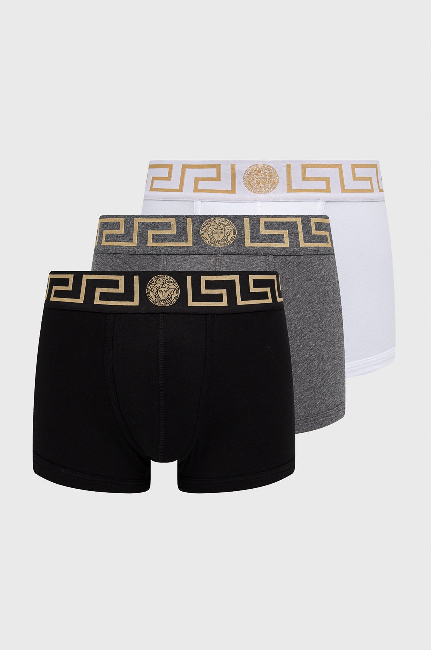 Levně Boxerky Versace pánské, černá barva, AU10326 A232741