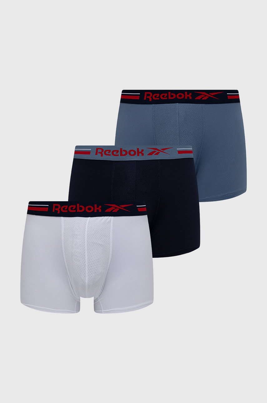 Levně Boxerky Reebok U5.F8344 pánské, bílá barva