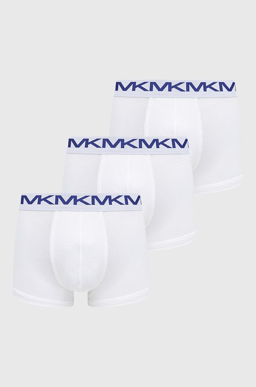 Levně Boxerky MICHAEL Michael Kors (3-pack) pánské, bílá barva