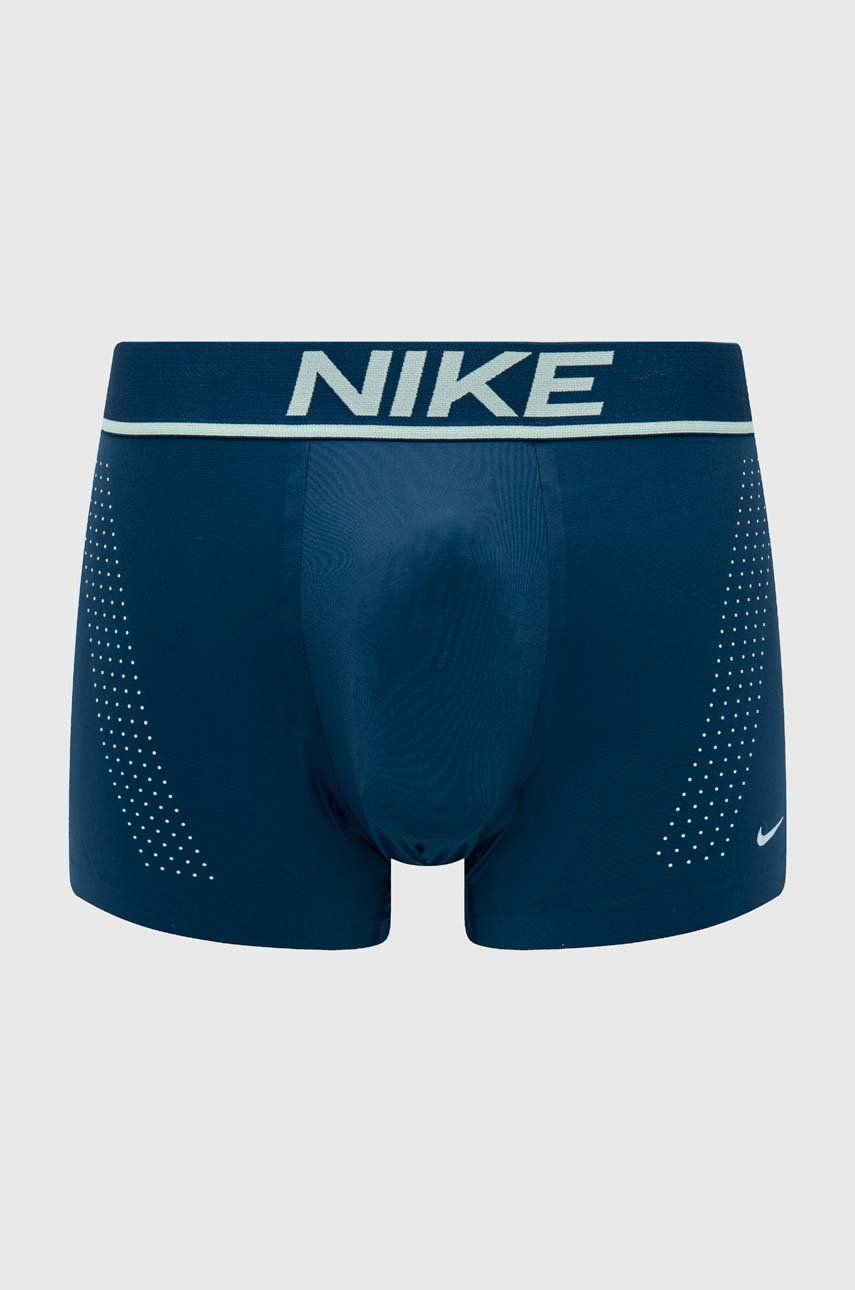 Boxerky Nike pánské, vínová barva - modrá -  84% Recyklovaný polyester