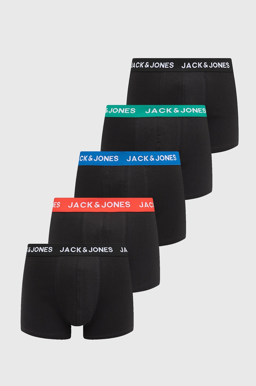 

Боксерки Jack & Jones (5 чифта) мъжко в черно, Черен