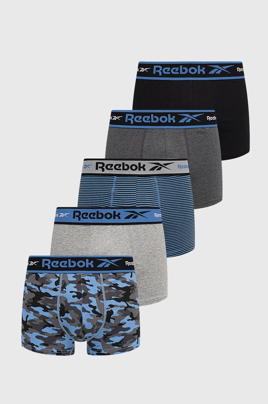 Reebok boxeri f8386 (5-pack) barbati, culoarea negru