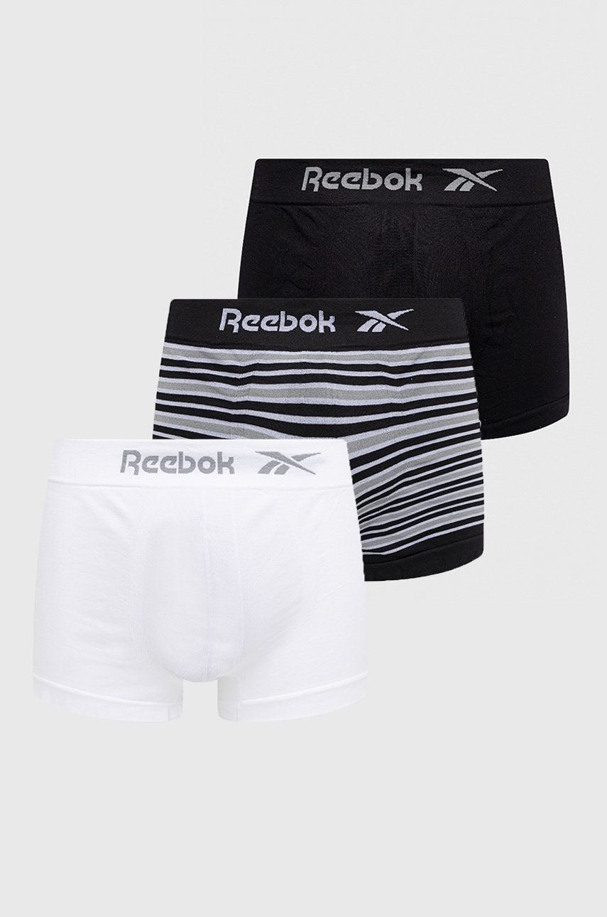E-shop Boxerky Reebok F8407 ( 3-pak) pánské, černá barva