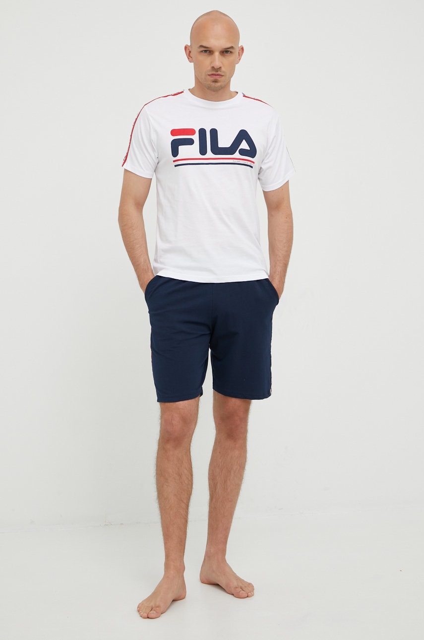 

Пижама Fila мужская цвет белый с принтом