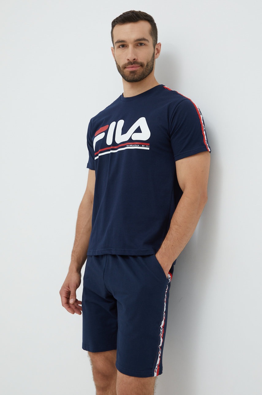 

Пижама Fila мъжка в тъмносиньо с принт, Тъмносин