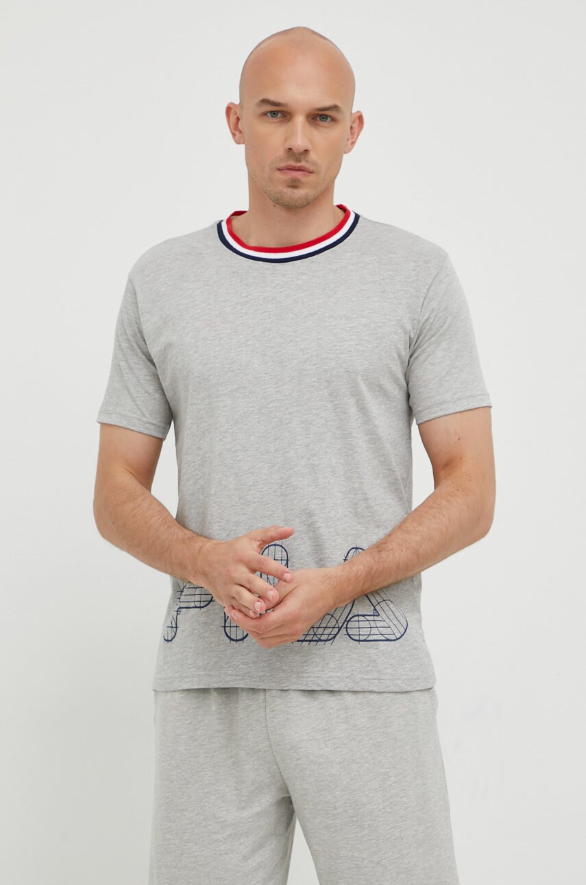 

Пижама Fila мужская цвет серый меланж