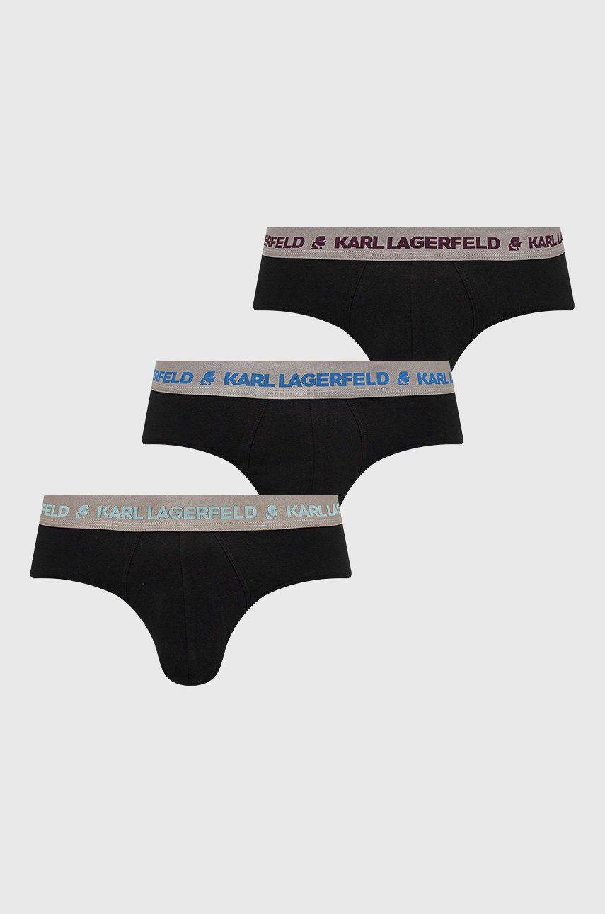 Karl Lagerfeld slip (3-pack) barbati, culoarea negru