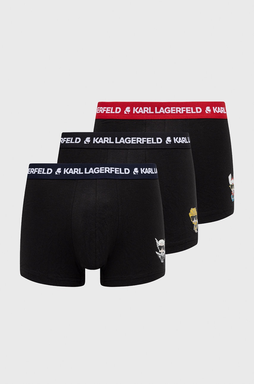 

Боксерки Karl Lagerfeld (3-pack) в черно, Черен