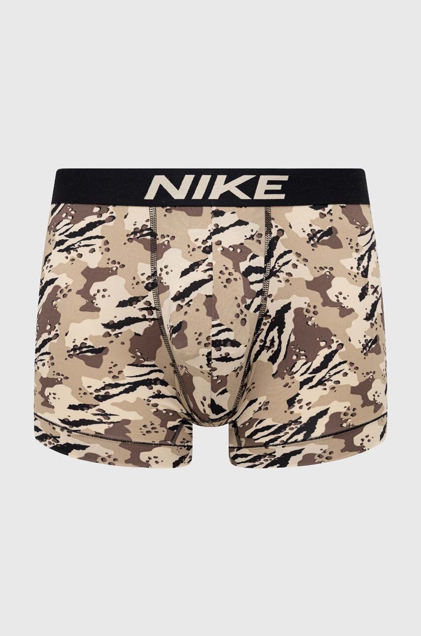 Boxerky Nike pánské, hnědá barva - hnědá -  92 % Polyester