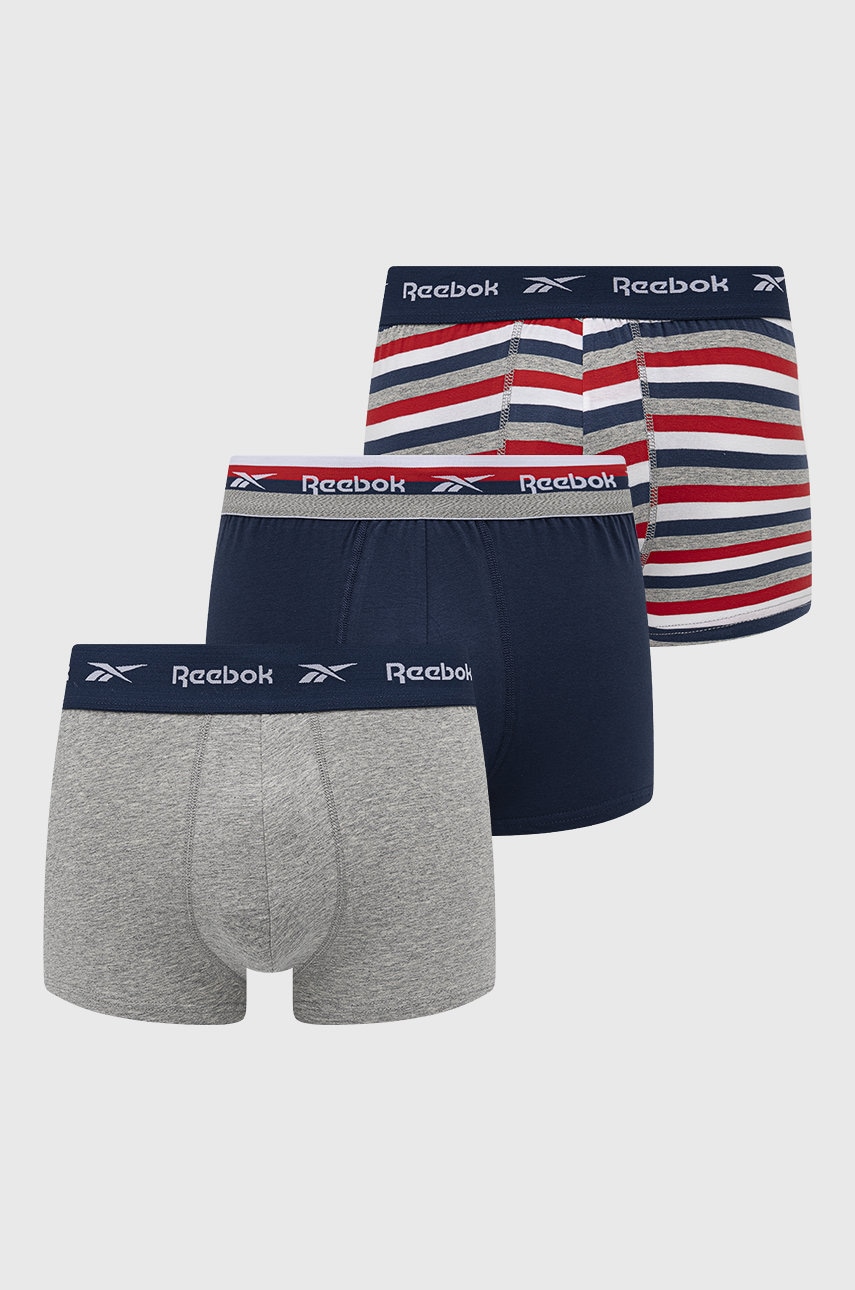 Boxerky Reebok pánské, tmavomodrá barva - námořnická modř -  95% Bavlna