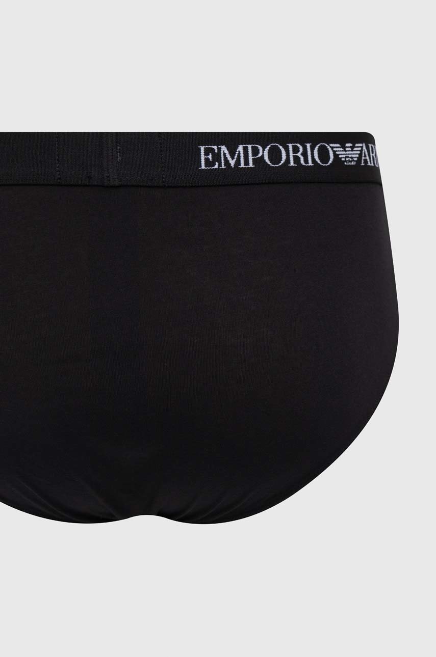 

Бавовняні сліпи Emporio Armani Underwear 3-pack колір чорний