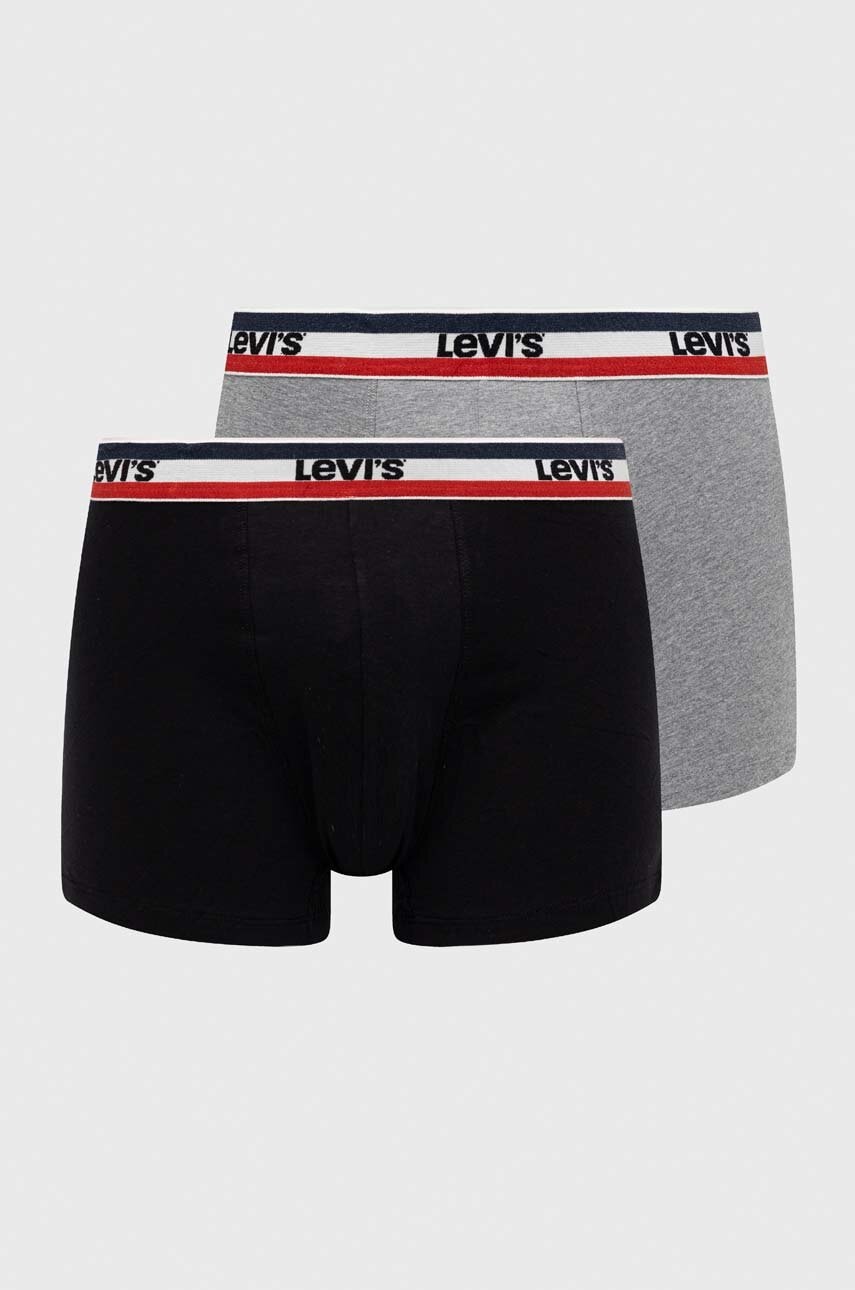 Levi\'s boxeri 2-pack bărbați, culoarea gri 37149.0816-003