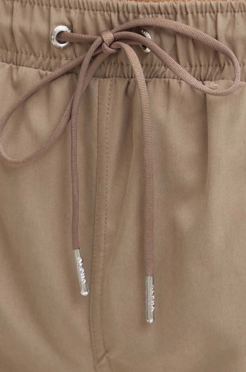 Σορτς κολύμβησης Alpha Industries χρώμα: καφέ