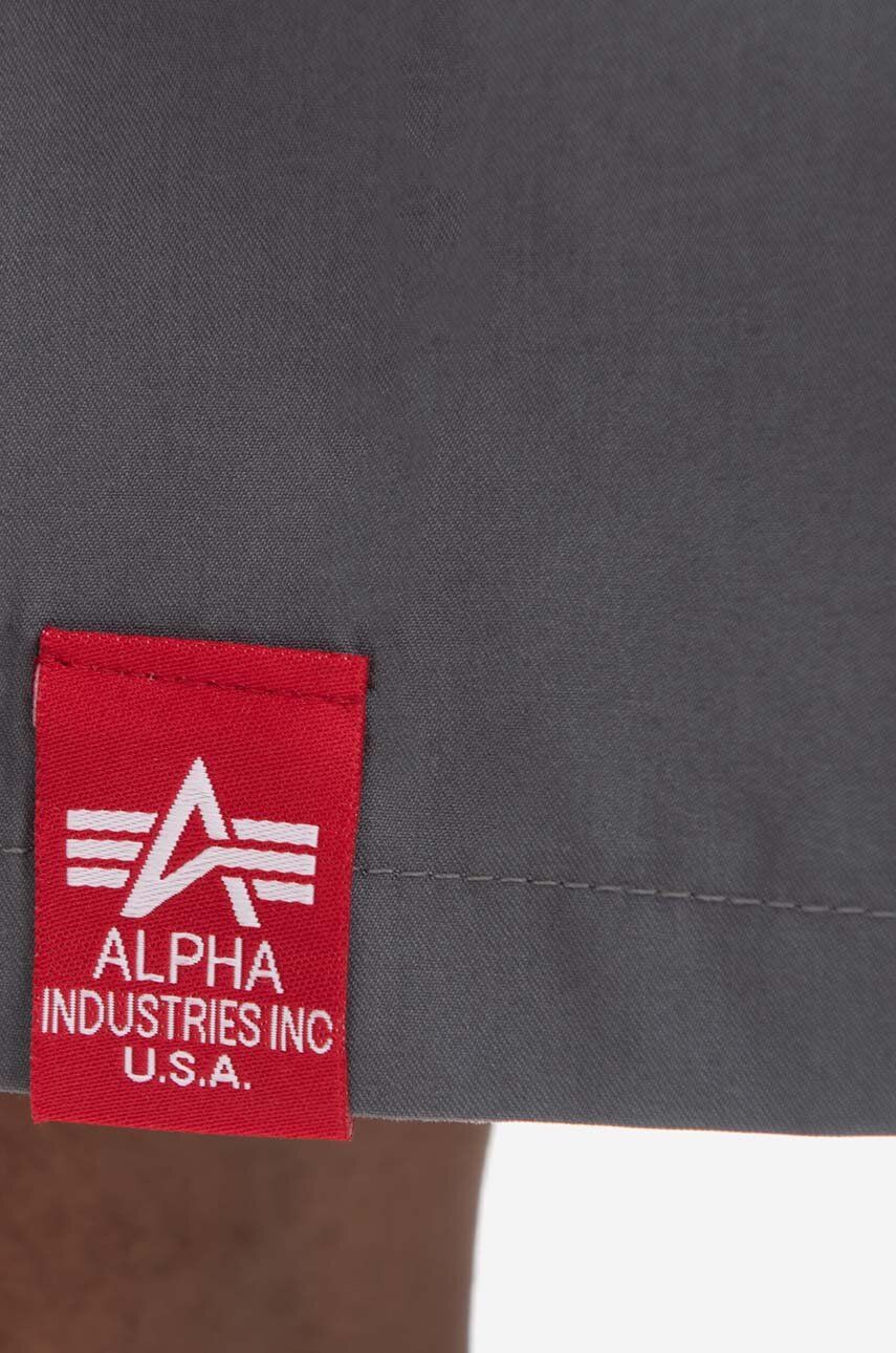 Σορτς κολύμβησης Alpha Industries χρώμα: γκρι