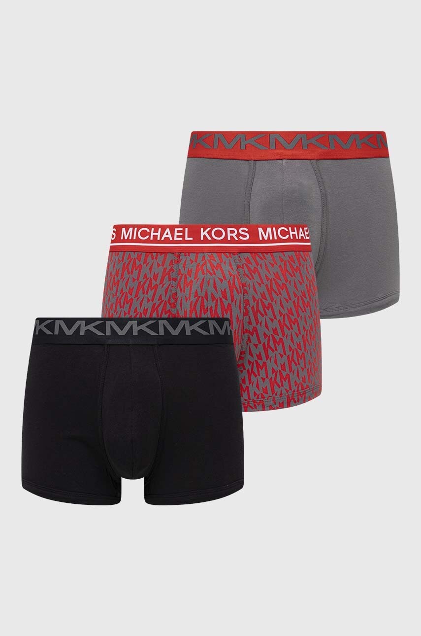 Michael Kors boxeri 3-pack barbati, culoarea rosu