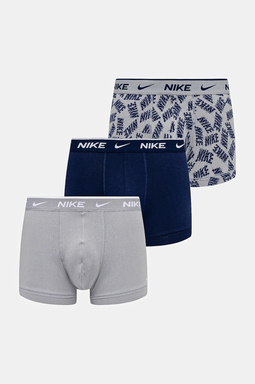 Levně Boxerky Nike 3-pack pánské, modrá barva, 000PKE1008