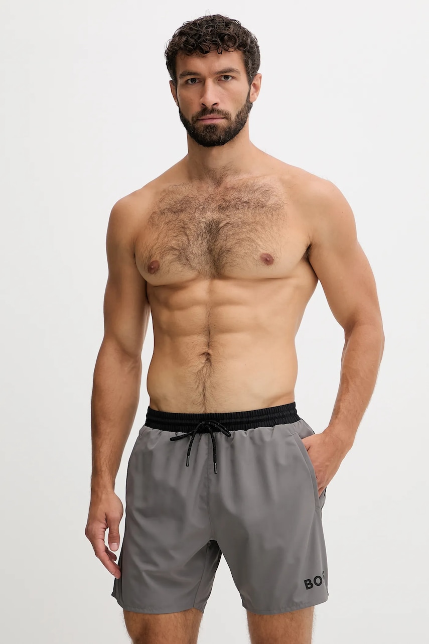 BOSS pantaloni scurți de baie culoarea gri, 50514429