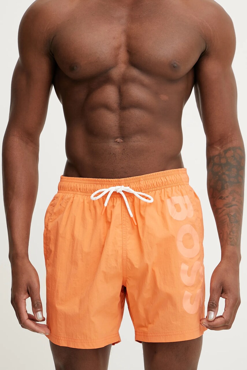 BOSS pantaloni scurti de baie culoarea portocaliu, 50514502