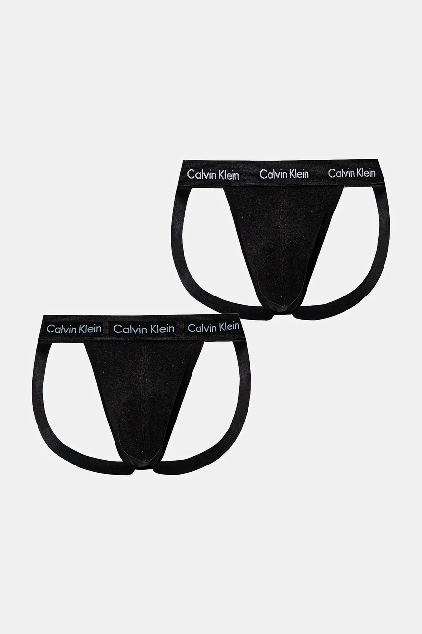 Levně Jockstrapy Calvin Klein Underwear 3-pack černá barva, 000NB3363A