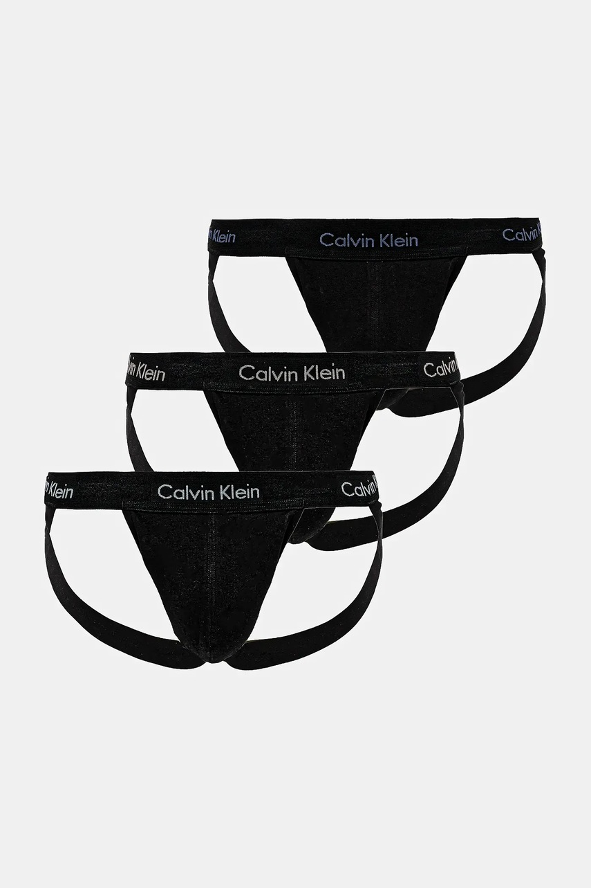 Levně Jockstrapy Calvin Klein Underwear 3-pack černá barva, 000NB3363A
