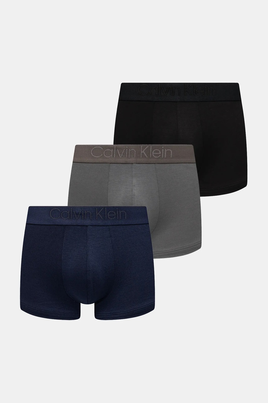 Levně Boxerky Calvin Klein Underwear 3-pack pánské, černá barva, 000NB3651A
