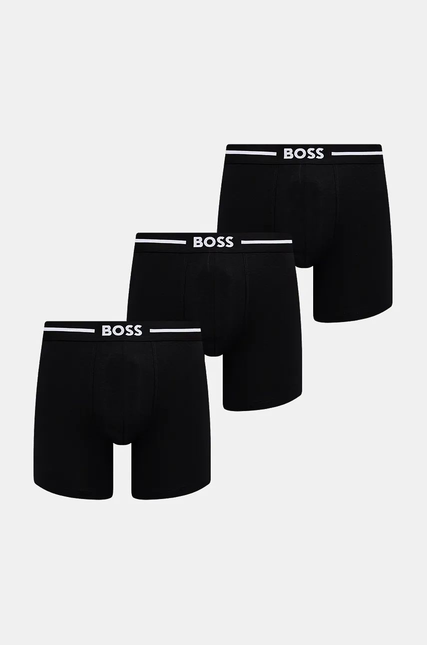 BOSS boxeri 3-pack barbati, culoarea negru, 50510698