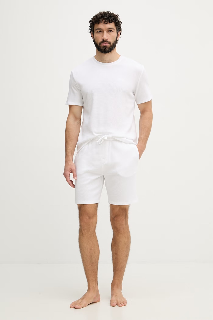BOSS šortky lounge pánske s bavlnou Waffle Shorts